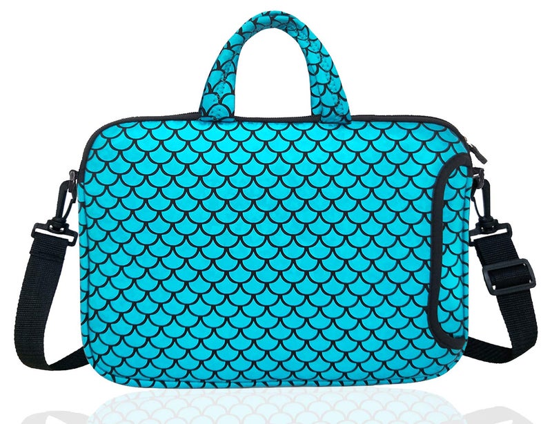 Youda 17.3-Inch Laptop Shoulder Carrying Bag Case Sleeve For 17" 17.3 inch HP DELL (Blue) - Image 2